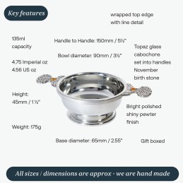 November Birthstone Quaich