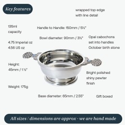 October Birthstone Quaich