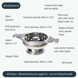 Small Celtic Band Quaich