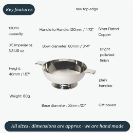 Celtic Silver Plated Quaich (3 inch)