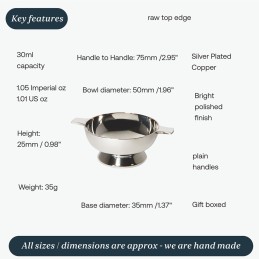 Silver Plated Quaich (2 inch)