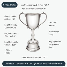 Bullet Extra Extra Large Pewter Trophy 