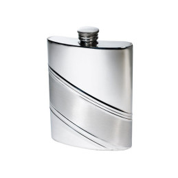 Diagonal Stripe Kidney Hip Flask