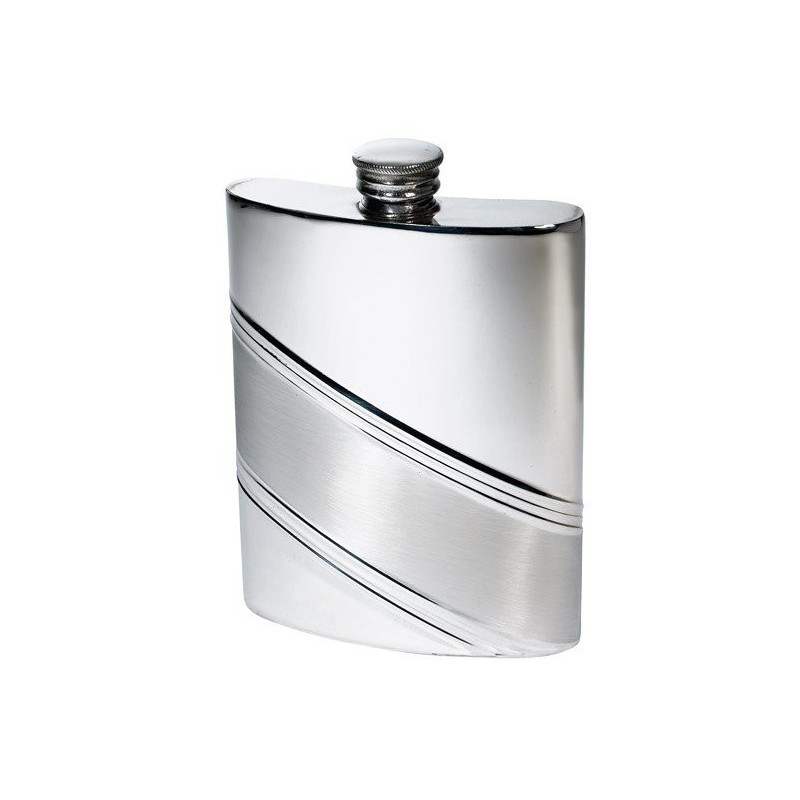 Diagonal Stripe Kidney Hip Flask