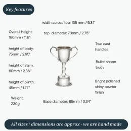 Replica Bullet Pewter Trophy