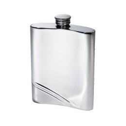 Diagonal Stripe Kidney Hip Flask