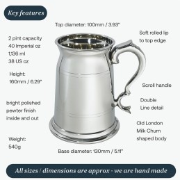 Old London Tankard  2 Pint