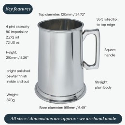 Plain Tankard  4 Pint