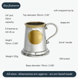 Celtic Gold Quater Pint Tankard