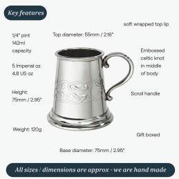 Celtic Pewter Mug – Timeless Engravable Christening Gift