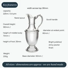 Claret Pewter Jug Small