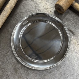 Plain Polished Pewter Plate Large