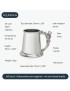 Thistle Handle Quarter Pint Pewter Mug