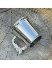 Thistle Handle Quarter Pint Pewter Mug