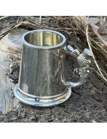 Thistle Handle Quarter Pint Pewter Mug