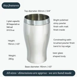 1 Pint Beaker Beer Glass