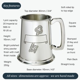 21 Key Stamp Tankard