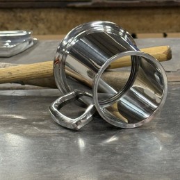 Plain Glass Base Heavy Pewter Tankard