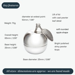 Apple Shaped Trinket Box