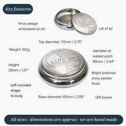 Knox Pewter Trinket Box
