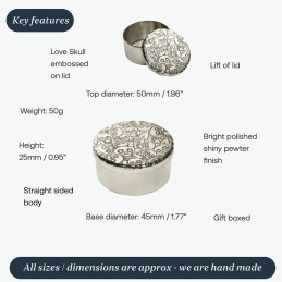 Love Skull Small Trinket Box