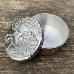 Yorkshire Rose Small Pewter Trinket Box
