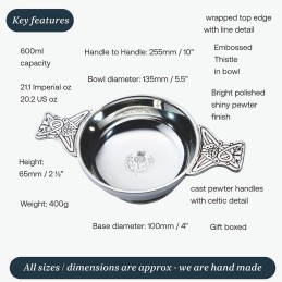 Thistle Quaich Large Plus