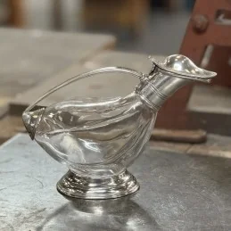 Pewter & Glass Duck Decanter