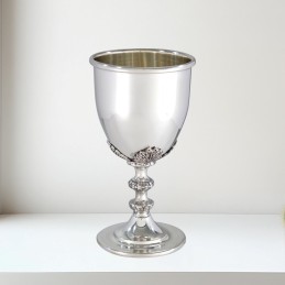 Dionysus Pewter Goblet – 380ml Vine Leaf Stem, Gift Box