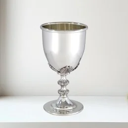 Dionysus Pewter Goblet – 380ml with Vine Leaf Stem and Gift Box
