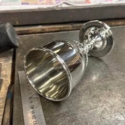 Dionysus Pewter Goblet – 380ml with Vine Leaf Stem and Gift Box