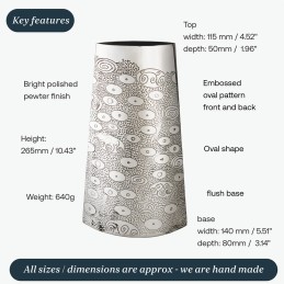 Ovals Pewter Vase