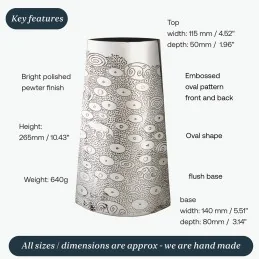 Ovals Pewter Vase