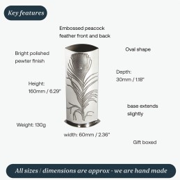 Peacock Bud Vase