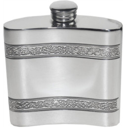 Horizontal Celtic Band Kidney Hip Flask 4oz
