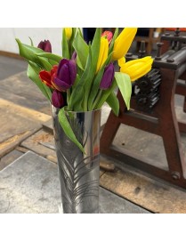 Peacock Pewter Vase Large