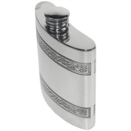 Horizontal Celtic Band Kidney Hip Flask 4oz