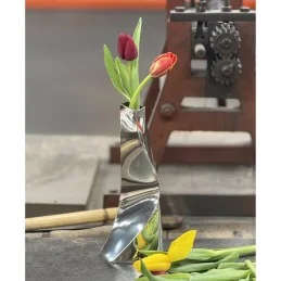 Twist Pewter Vase Medium