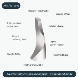 Twist Pewter Trophy Medium