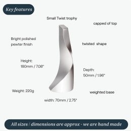 Twist Pewter Trophy Small