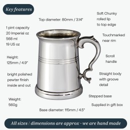 Vanguard Heavy Pewter Tankard
