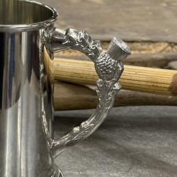 Thistle Handle Pewter Tankard