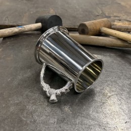 Thistle Handle Pewter Tankard