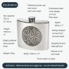 Celtic Circle Pewter Kidney Hip Flask