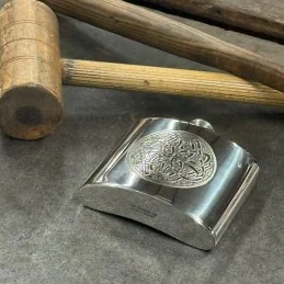 Celtic Circle Pewter Kidney Hip Flask