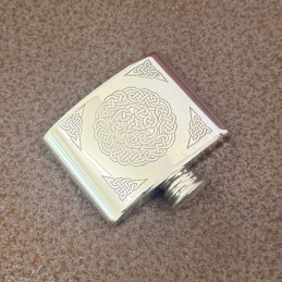 Celtic Knot Pewter kidney Hip Flask 2oz