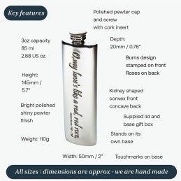 My Luv Burns Rose Purse Flask