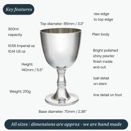 White Wine Pewter Goblet