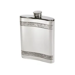 Horizontal Celtic Bands Kidney Hip Flask 6oz