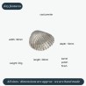 Cockle Pewter Shell Ornament (S)